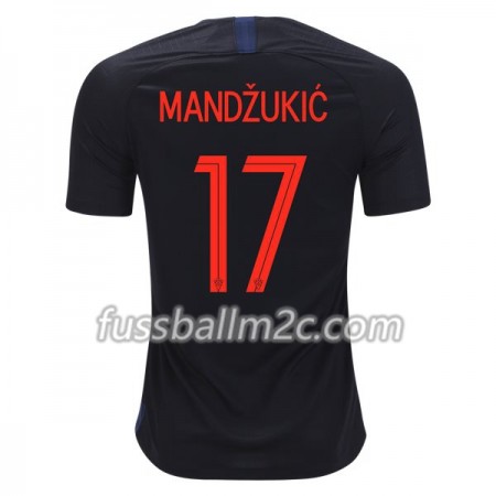 Fußballtrikots Kroatien Mandzukic 17 Auswärts Trikotsatz WM 2018